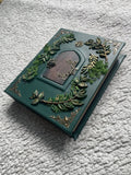 Eternal Secret Garden Grimoire – Ring Binder Book of Shadows | Personalized Leather Witchcraft Journal