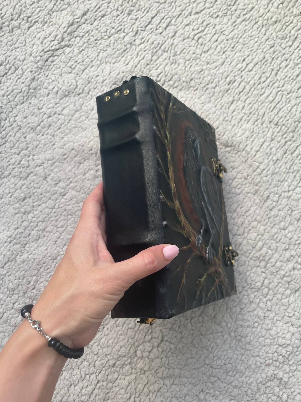Raven Grimoire - Handmade Journal with 600 Kraft Pages