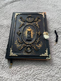 Handmade A4 Grimoire with Kraft Pages – Gothic Vintage Journal with Lock