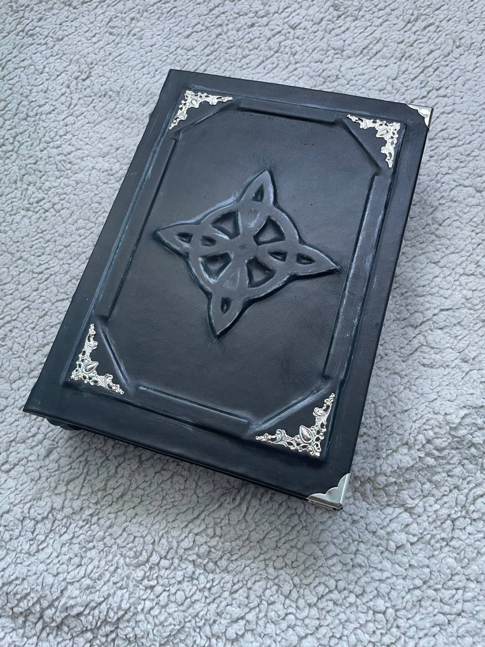 Handmade Leather Grimoire – Celtic Knot & Witch’s Knot Book of Shadows