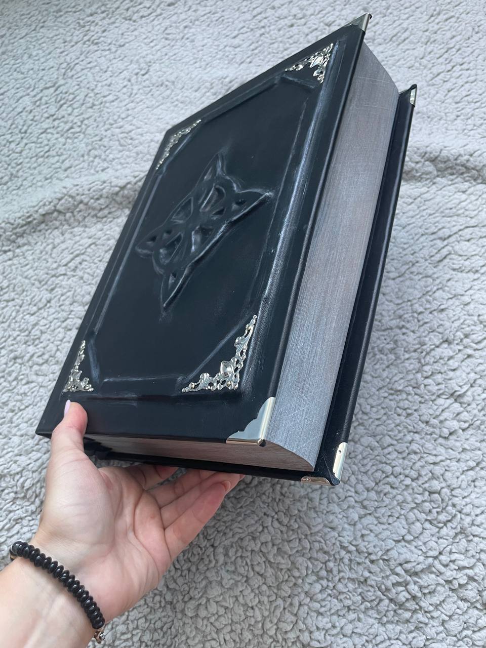 Handmade Leather Grimoire – Celtic Knot & Witch’s Knot Book of Shadows