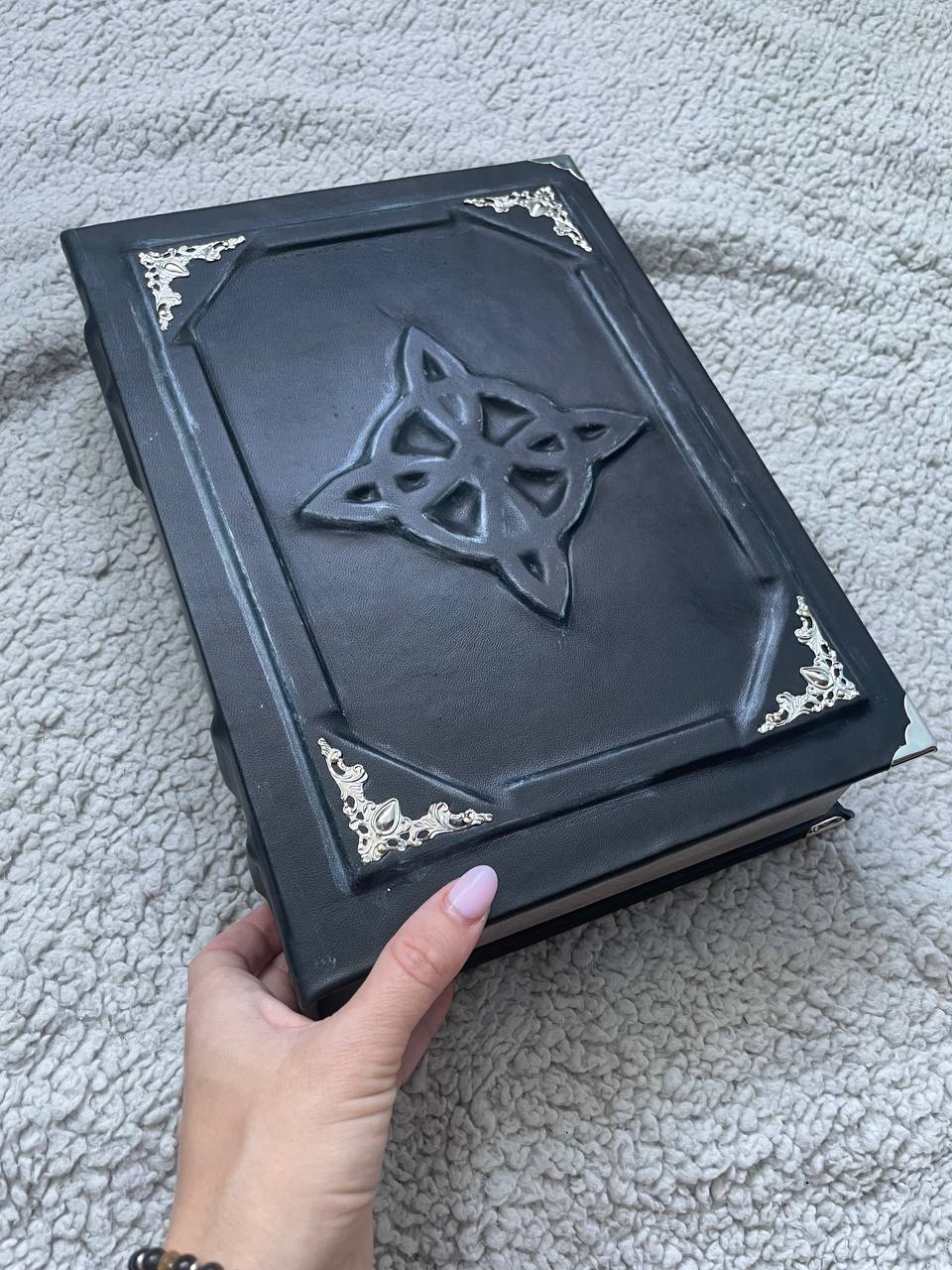 Handmade Leather Grimoire – Celtic Knot & Witch’s Knot Book of Shadows
