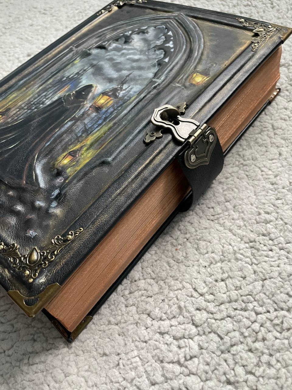 Gothic Fantasy Leather Grimoire - A4 Handmade Book of Shadows