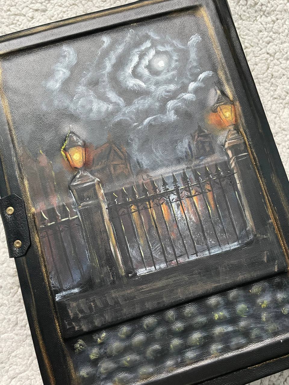 Gothic Fantasy Leather Grimoire - A4 Handmade Book of Shadows