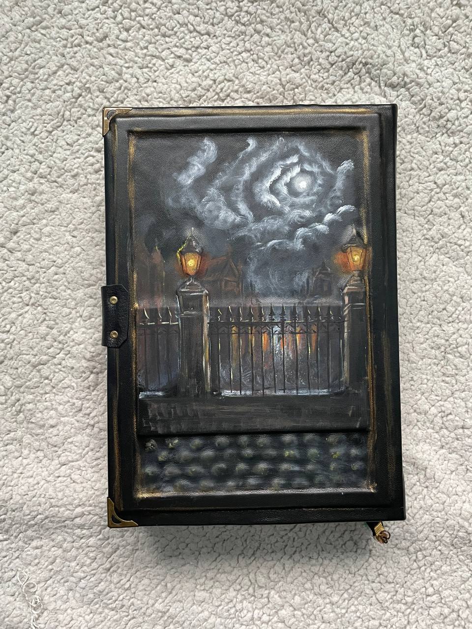Gothic Fantasy Leather Grimoire - A4 Handmade Book of Shadows