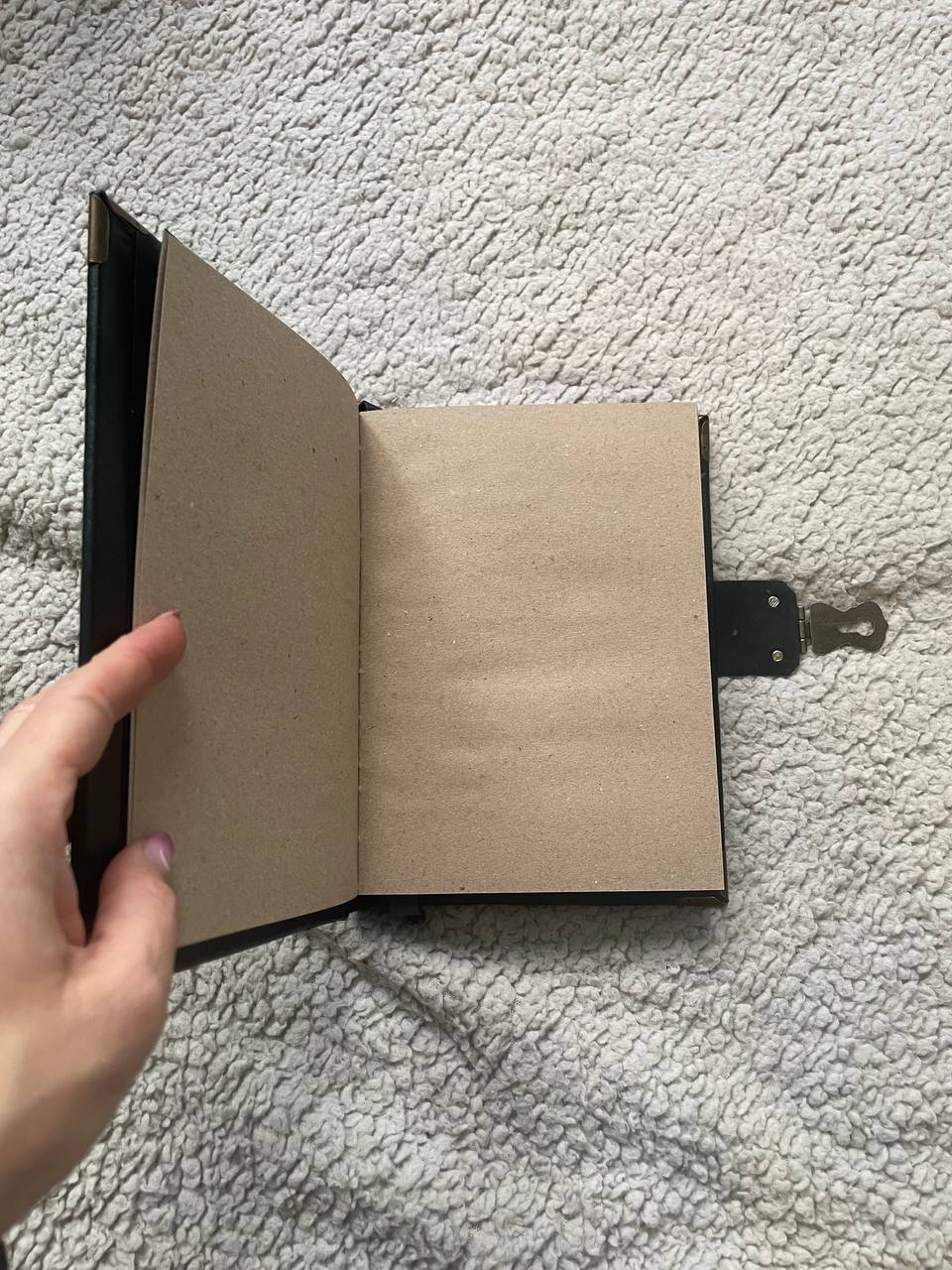 Pentacle Book of Shadows, Triple Moon Witch Journal, Gothic Grimoire Occult Notebook, Handmade Spell Book
