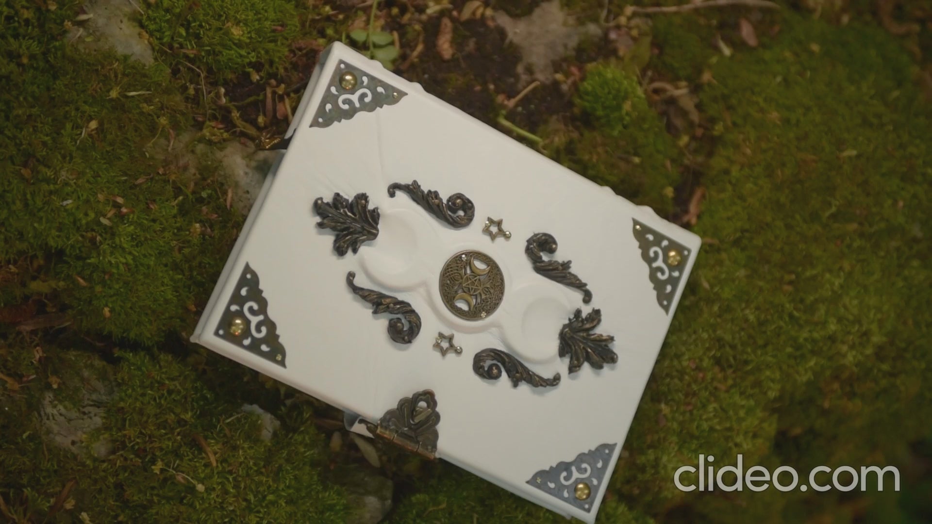 Handmade Grimoire White Moon – A Mystical Book for Luminous Souls