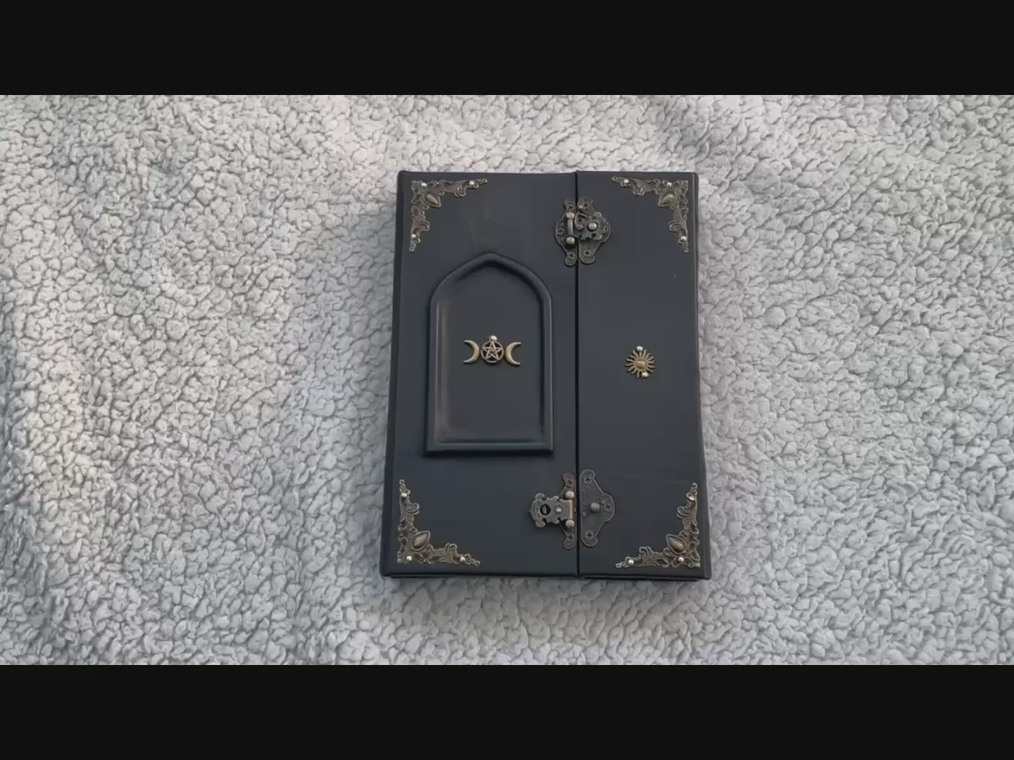 Personalized Leather Book of Shadows — “Magic Door” Grimoire