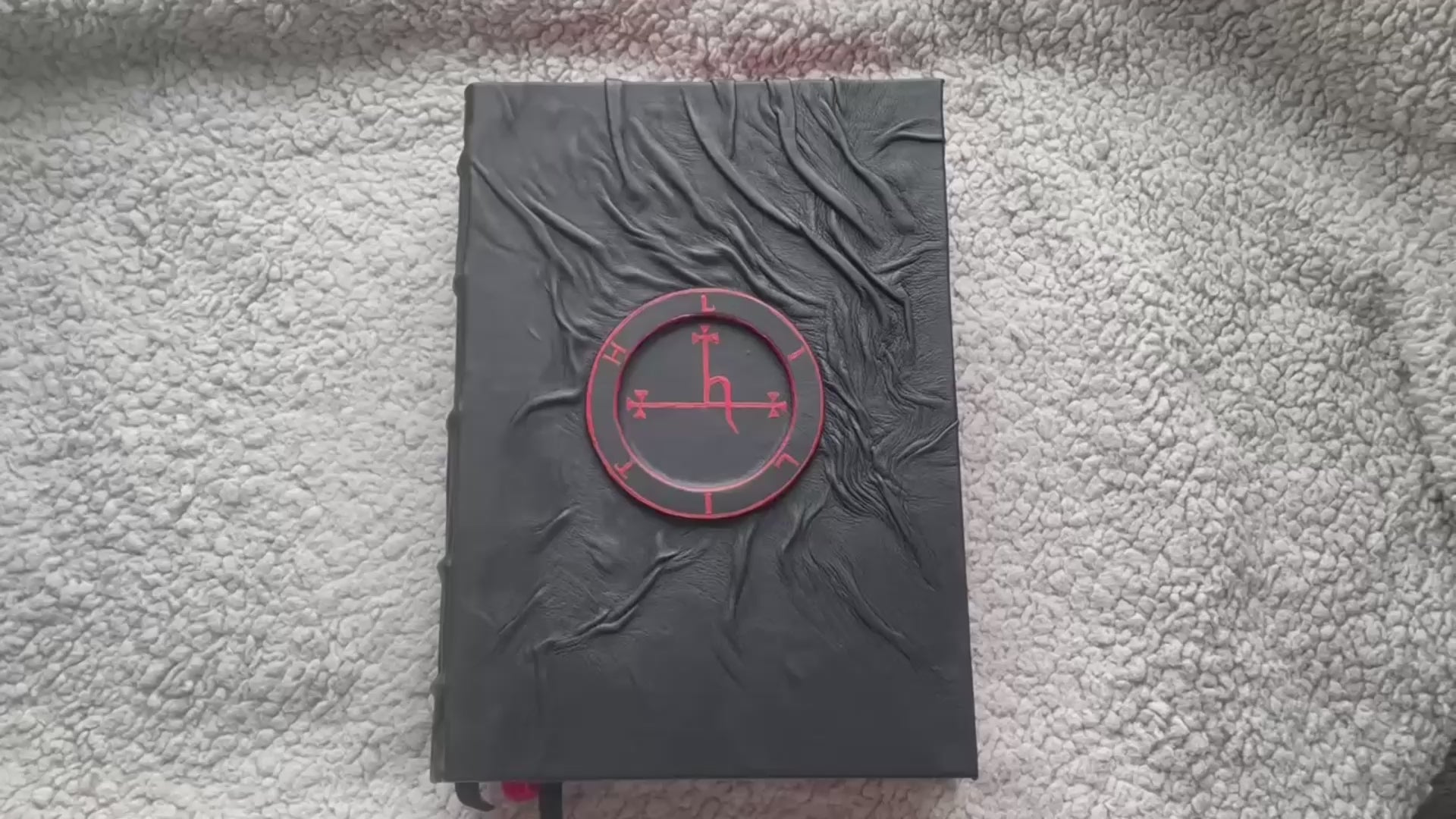 Lilith Sigil Grimoire – A4 Black Leather Witchcraft Journal | 600 Pages Handmade Spellbook