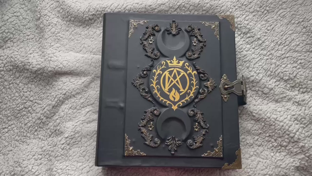 Personalized Sigil Binder Grimoire – Custom Logo / Symbol | Handmade Large Ring Binder Book