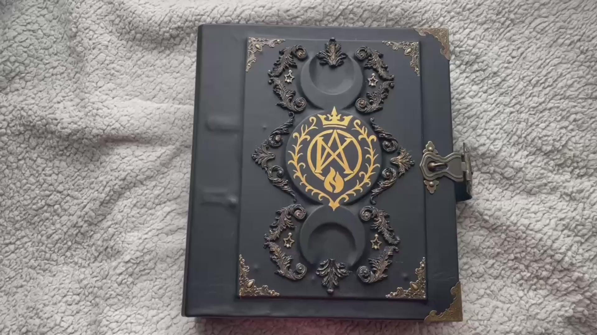 Personalized Sigil Binder Grimoire – Custom Logo / Symbol | Handmade Large Ring Binder Book
