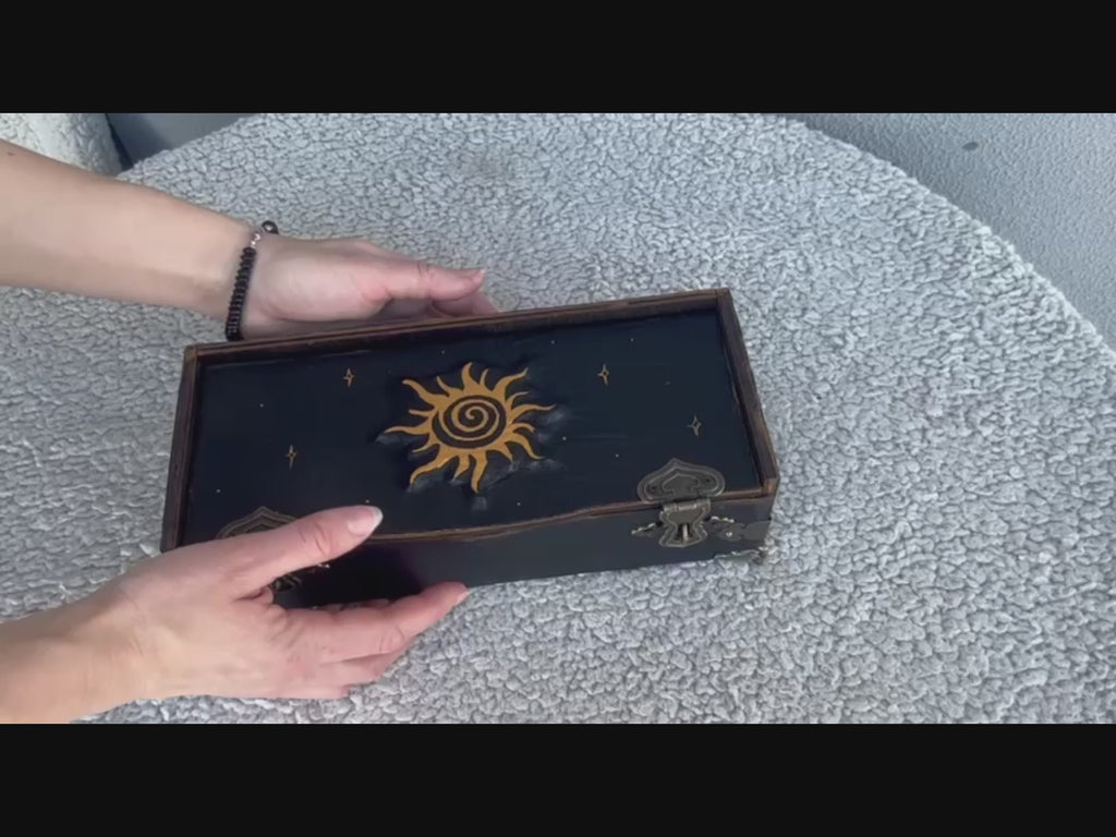 Handmade Witchcraft Box Set – Altar Supplies, Grimoire & Spell Bottles
