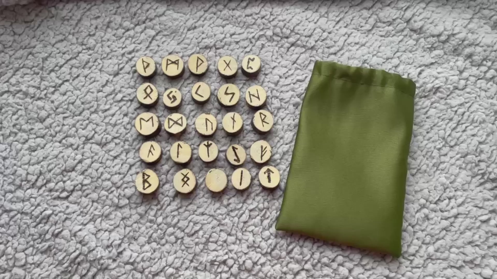 Handcrafted Elder Futhark Rune Set – 24 + 1 Blank Rune – Ash Wood Norse Divination Runes