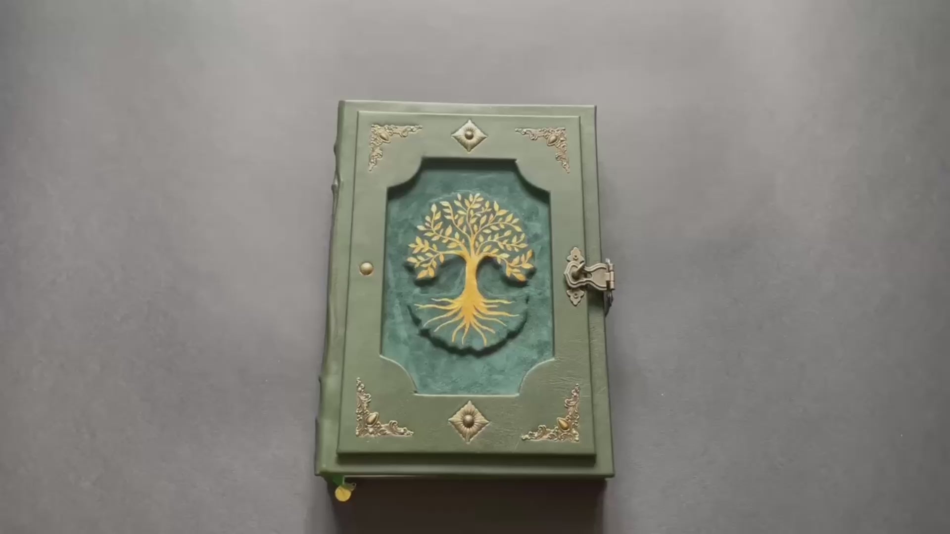 Ancestral Family Tree Book – Handcrafted Leather Genealogy Journal | Grimoire of Ancestral Magic & Family Heritage Heirloom