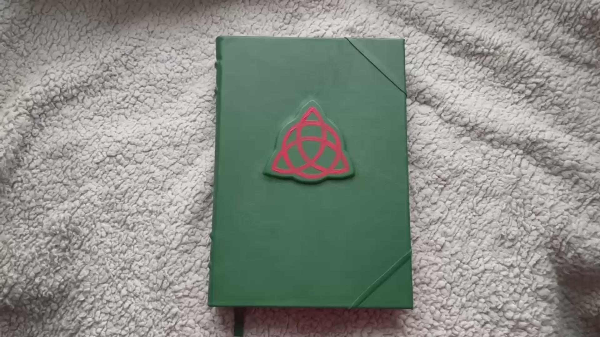 Charmed Grimoire – Handmade Leather Book of Shadows with Triquetra Symbol