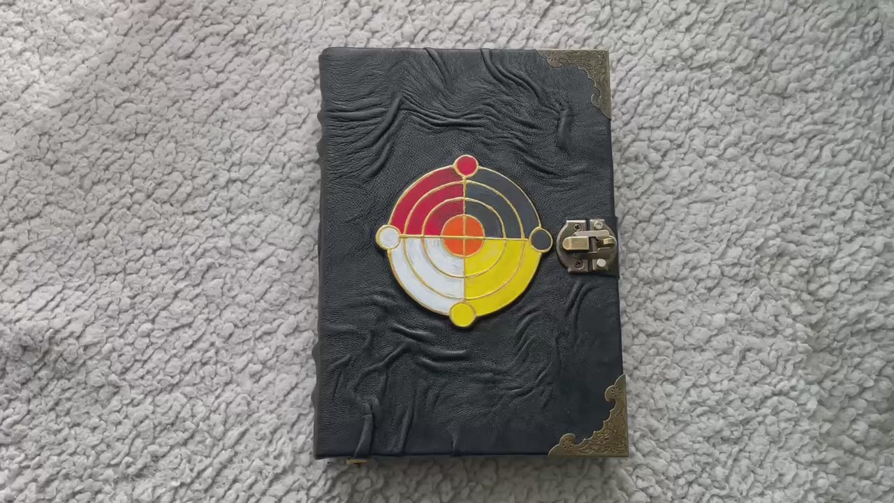 Elemental Balance Grimoire, Four Elements Journal, Witchcraft Spell Book, Alchemy Notebook