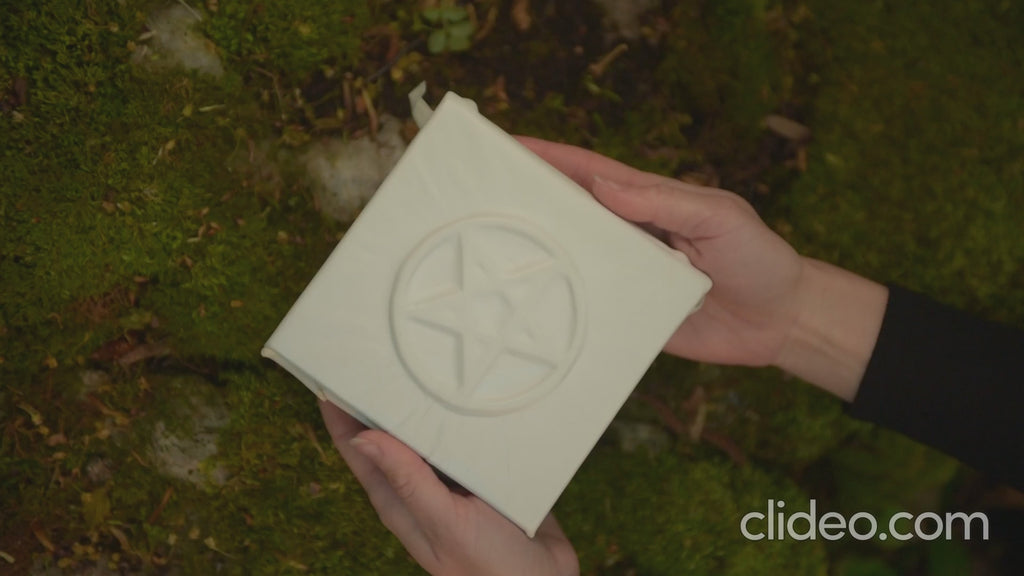 White Pentagram Pocket Grimoire | Handmade Leather Book of Shadows | Mini Witch Journal | Pocket Spell Book | Wiccan Notebook
