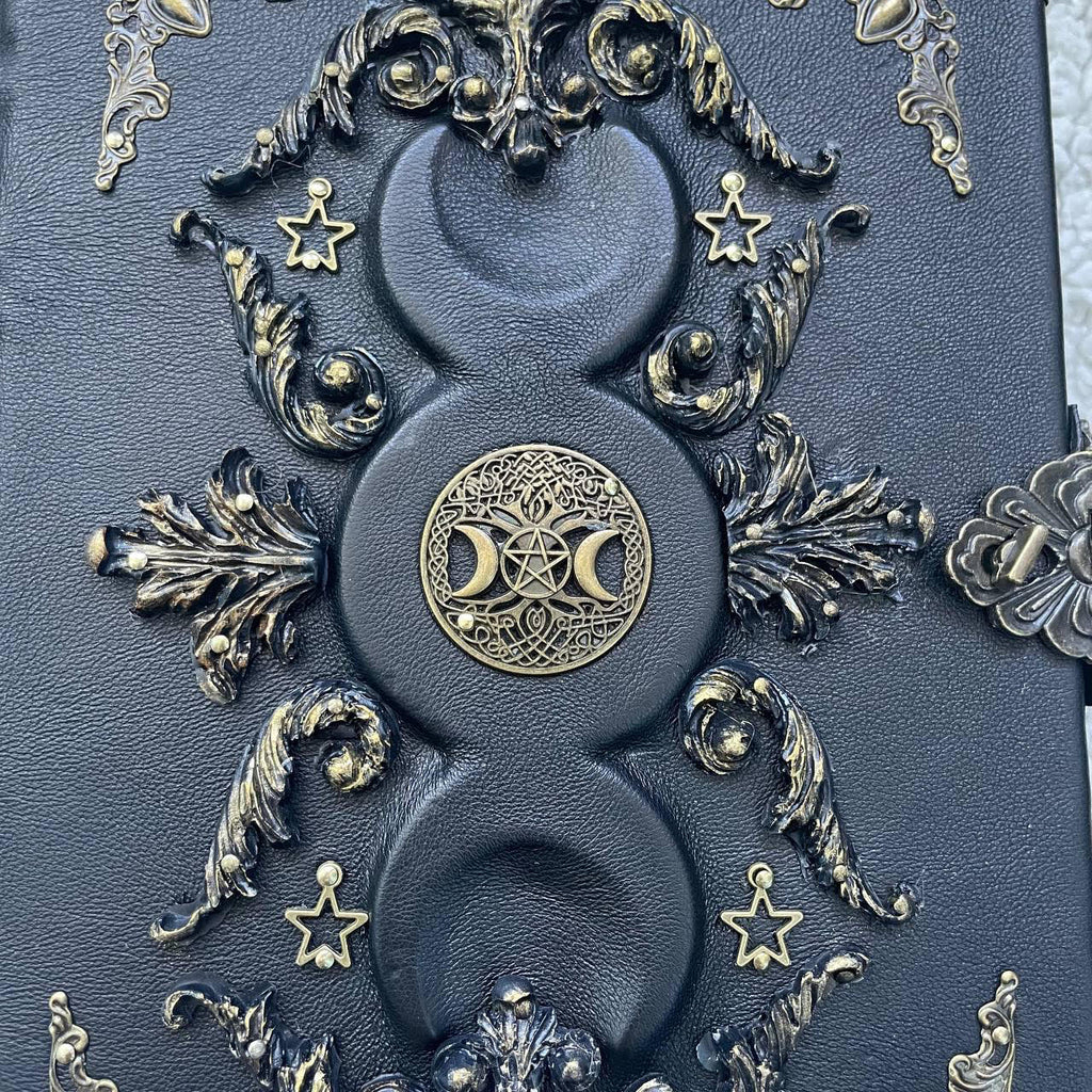 Black Moon Leather Grimoire | Gothic Witch Journal